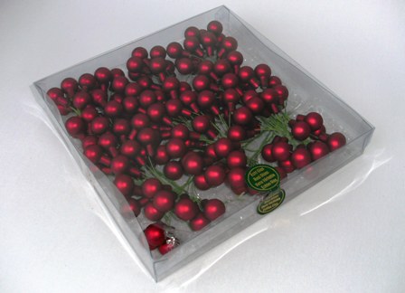 Balls on wire : dark red 15 mm (144pcs)